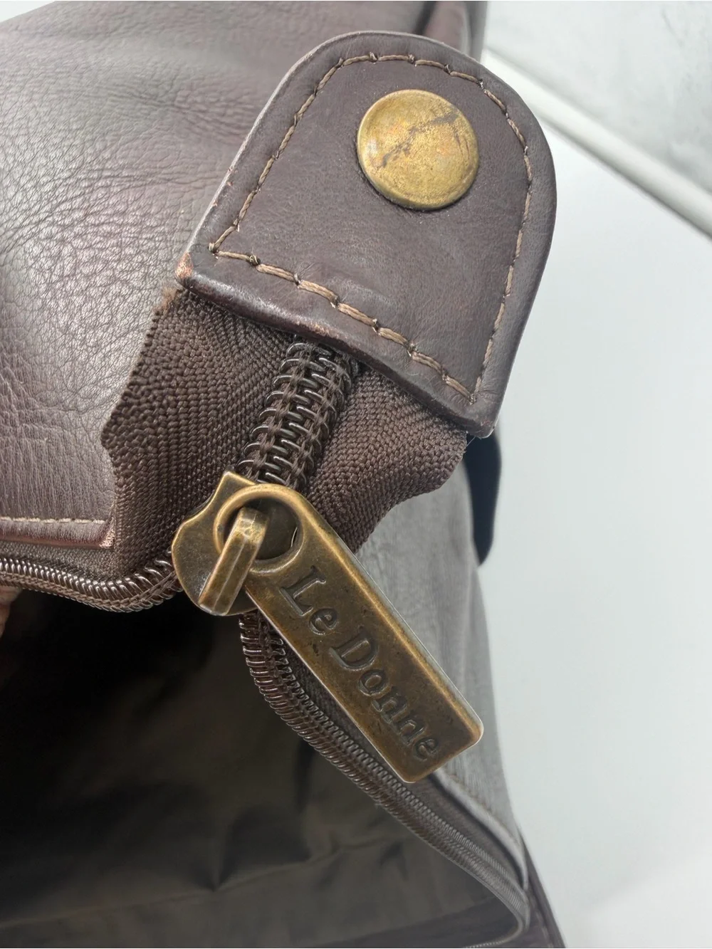 Men’s Leather Briefcase Tote in Dark Brown - Classic Carry